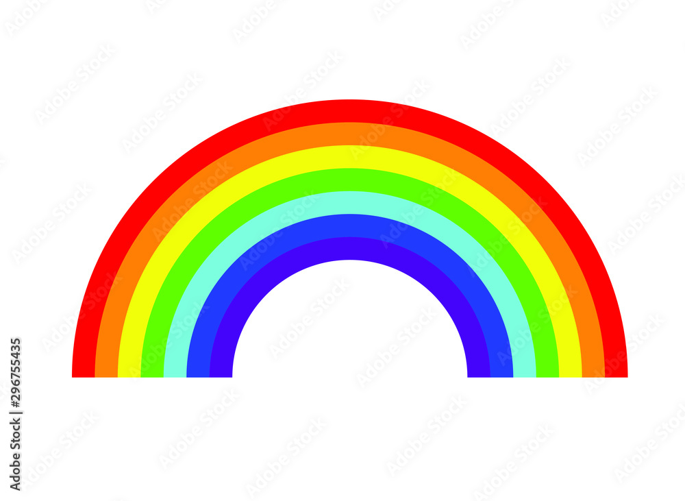 Rainbow icon on white background. Vector illustration. Rainbow icon on white background. Vector illustration.