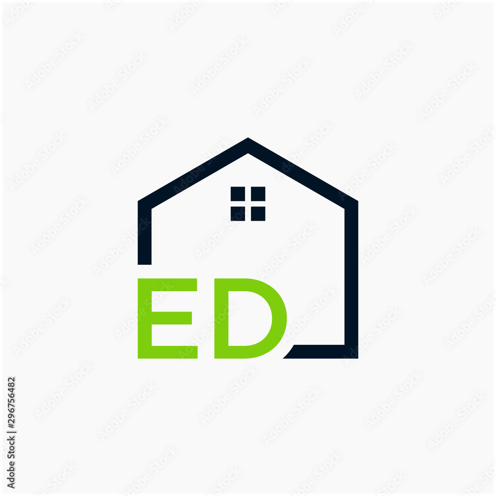 letter ED Line House Real Estate Logo. home initial E D concept. Construction logo template, Home and Real Estate icon. Housing Complex Simple Vector Log letter ED Line House Real Estate Logo. home initial E D concept. Construction logo template, Home and Real Estate icon. Housing Complex Simple Vector Log