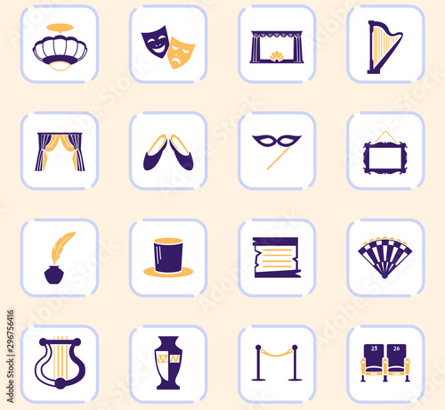 Theater icons set