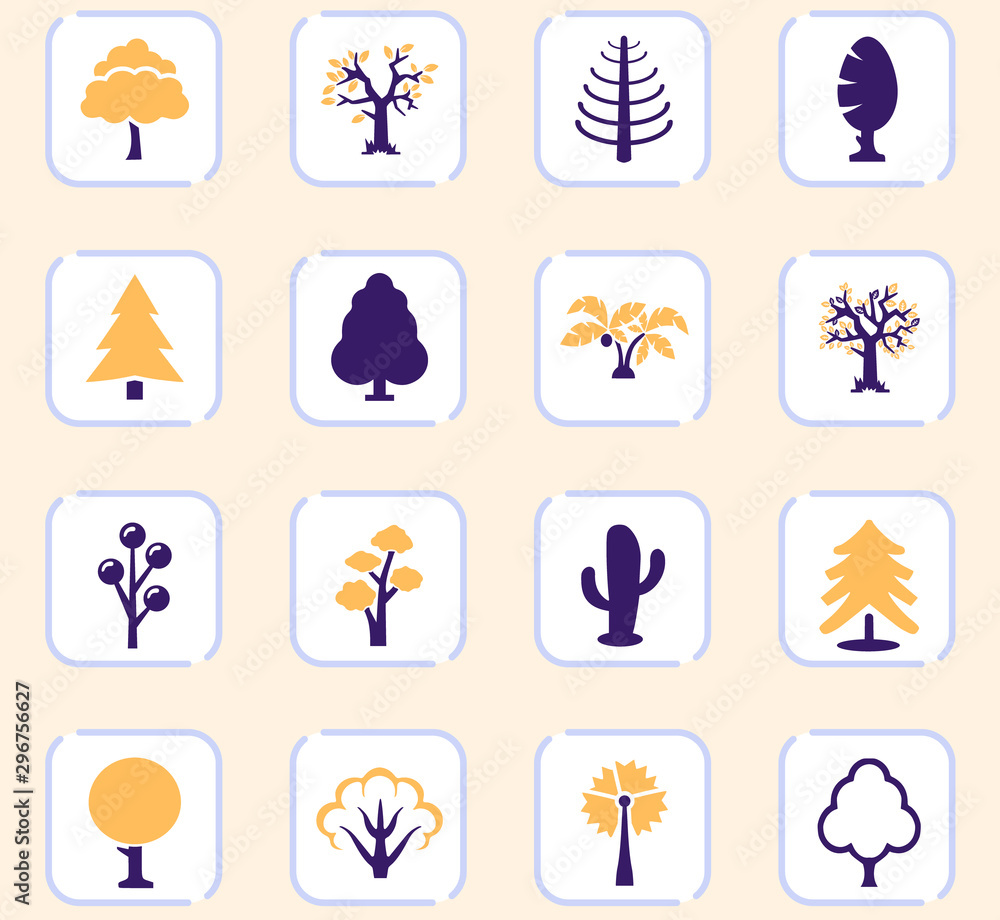 Tree icons set Tree icons set