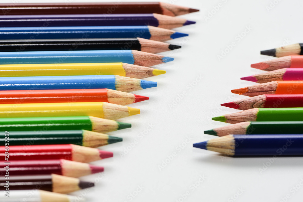 Colour pencils isolate on white Background/Colorful concepts Colour pencils isolate on white Background/Colorful concepts