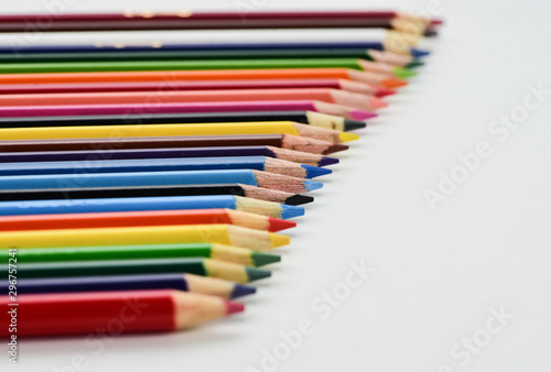 Colour pencils isolate on white Background/Colorful concepts
