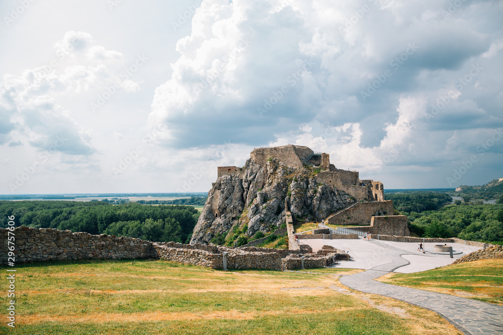 Devin Castle medieval ruins in Slovakia