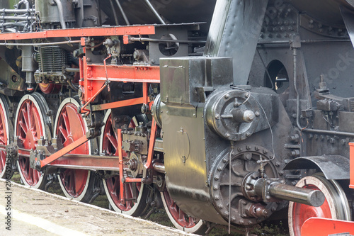 Old steam locomotive type - Ty42-107 in Kalety - Poland.