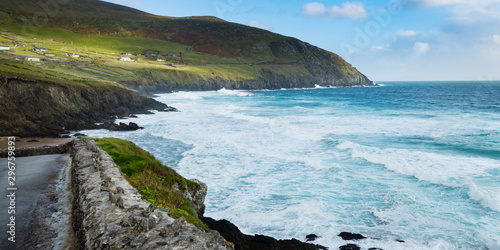 coumeenoule harbour in south west ireland on the dingle peninsula on an autumn evening near sunset, a filming location of the star wars movie the last of the jedi