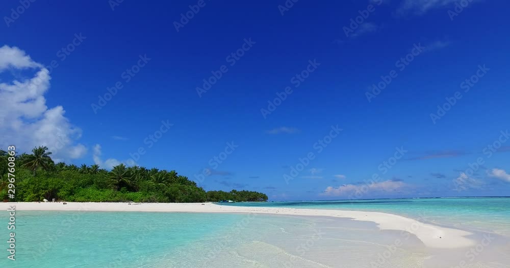 aerial view of sandbar in maldives island, still eye level shot aerial view of sandbar in maldives island, still eye level shot