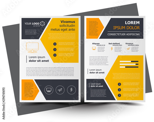 Business flyer size A4 template, creative leaflet, trend cover