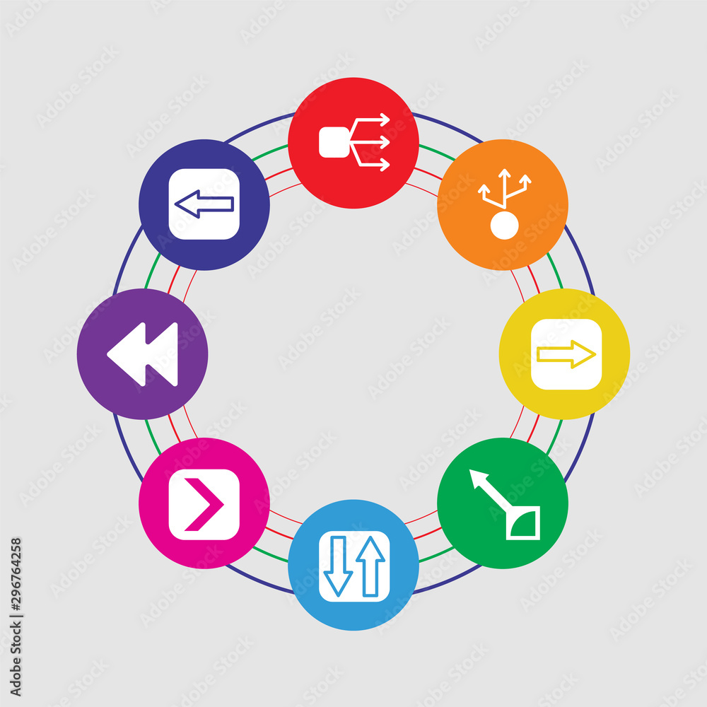 8 colorful round icons set included left arrow, backward, right arrow, sort, drag, right arrow, multiply, multiply 8 colorful round icons set included left arrow, backward, right arrow, sort, drag, right arrow, multiply, multiply