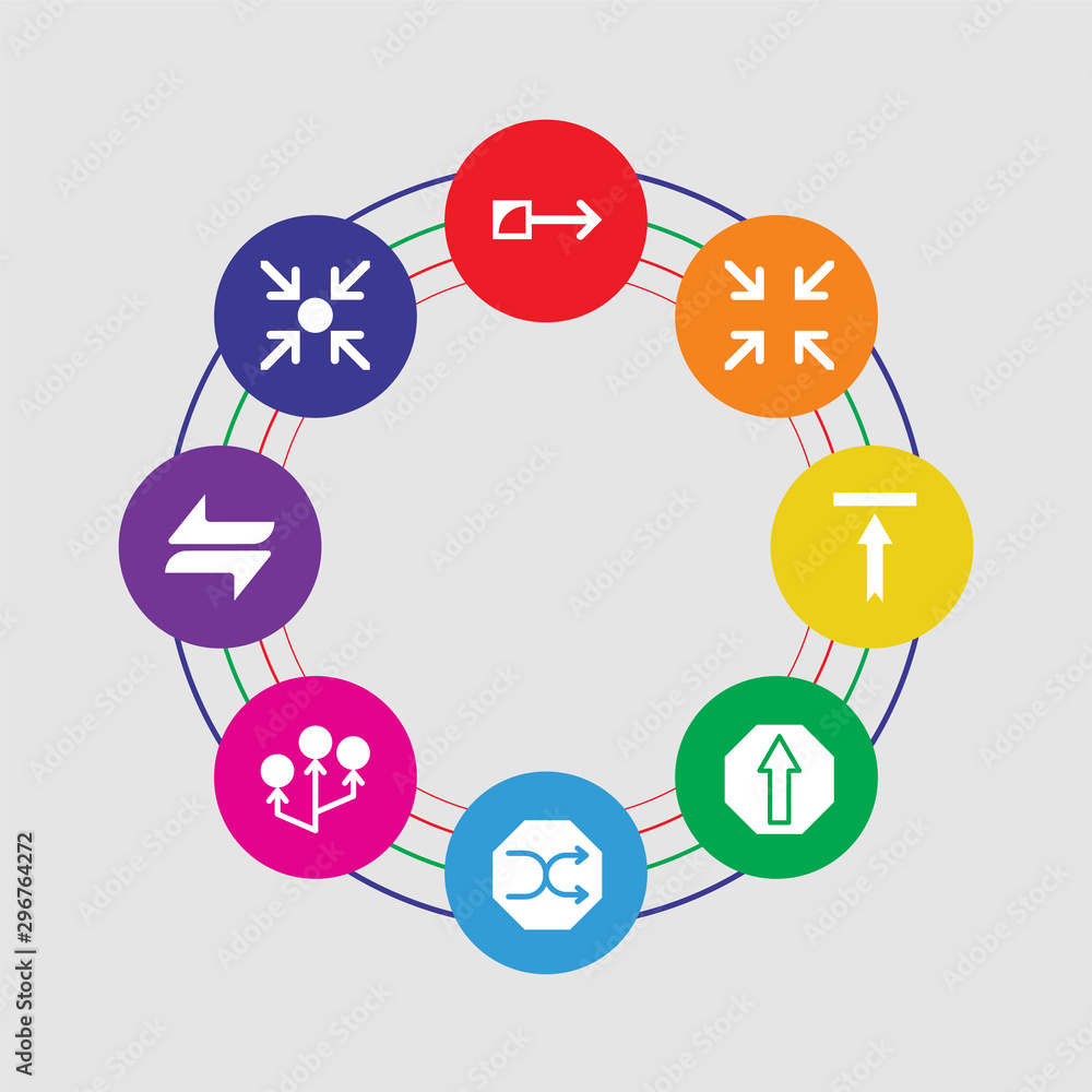 8 colorful round icons set included focus, transfer, multiply, shuffle, up arrow, up arrow, minimize, drag 8 colorful round icons set included focus, transfer, multiply, shuffle, up arrow, up arrow, minimize, drag