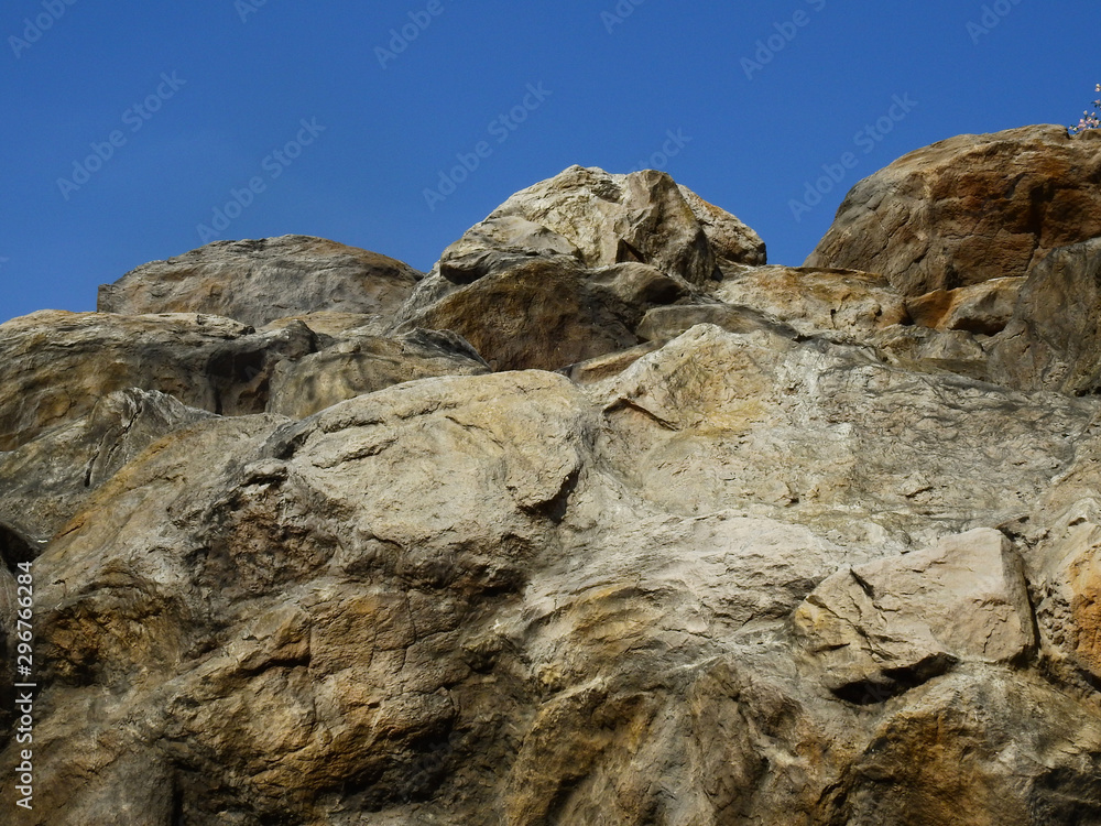 stone of mountain with blue sky background stone of mountain with blue sky background