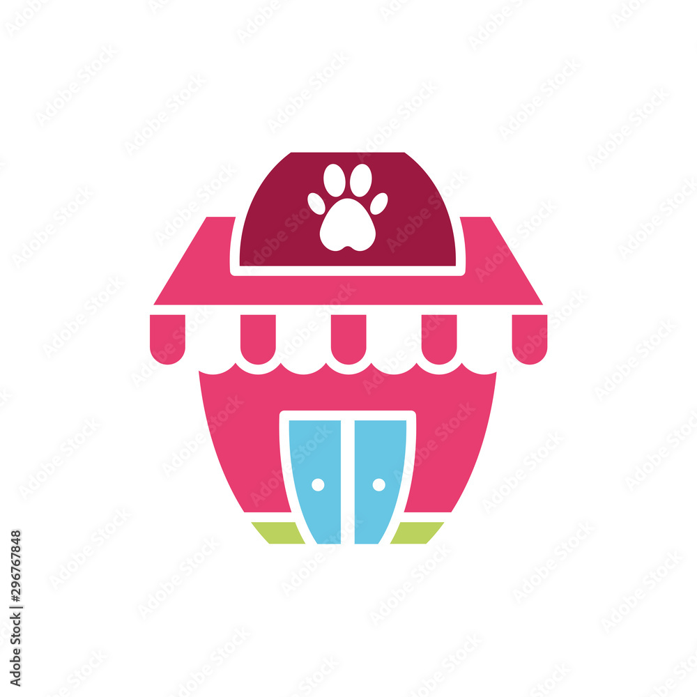 Isolated pet store icon flat vector design Isolated pet store icon flat vector design