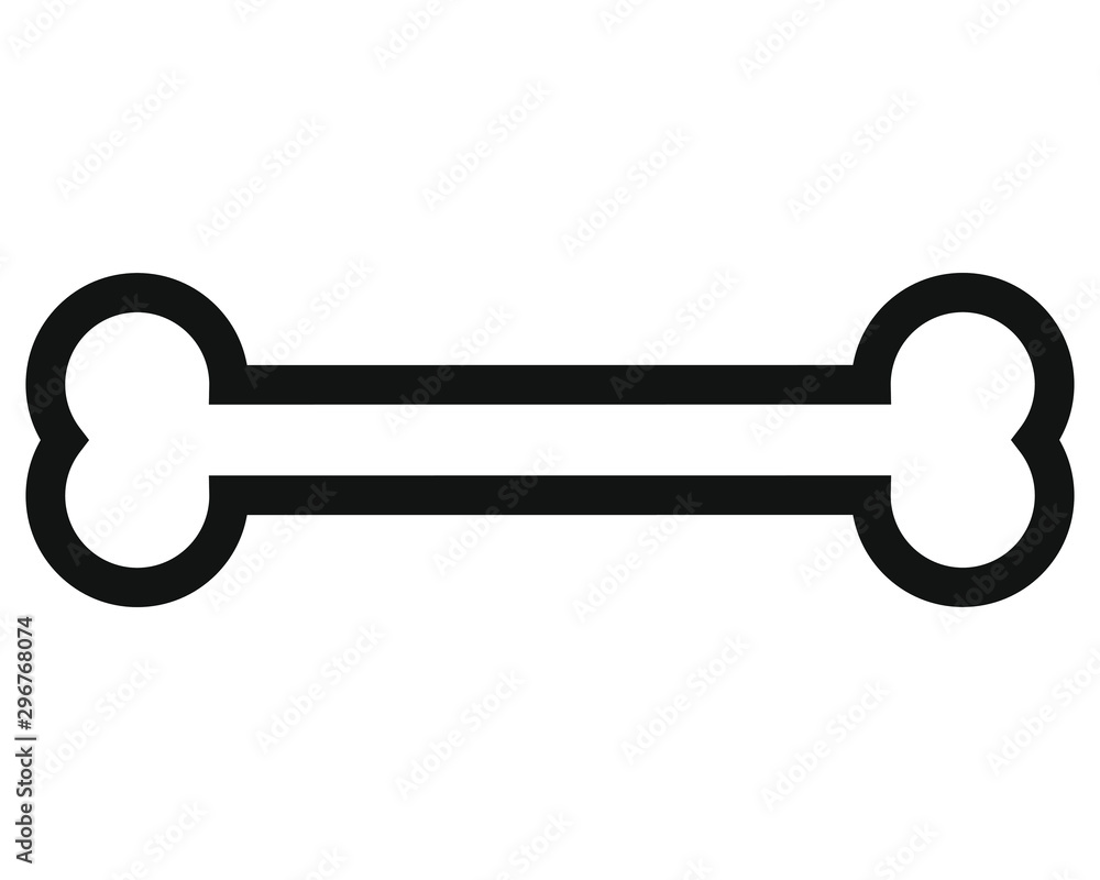 vector, bone shaped simple icon vector, bone shaped simple icon