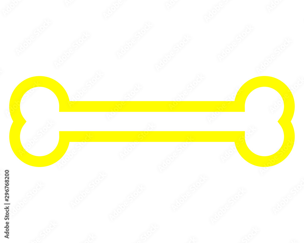 vector, bone shaped simple icon