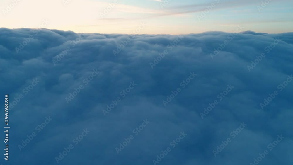 Aerial sunny view Mystical gray winter clouds Aerial sunny view Mystical gray winter clouds