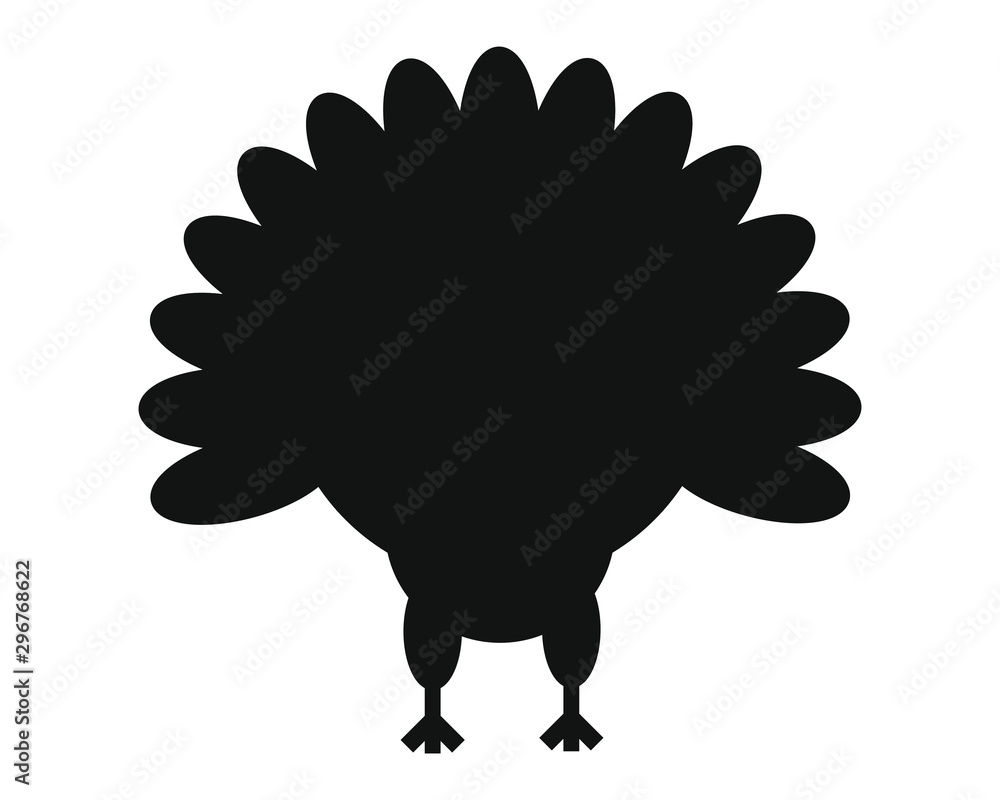 vector, turkey shaped simple icon