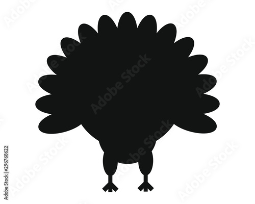 Obraz na płótnie vector, turkey shaped simple icon w salonie