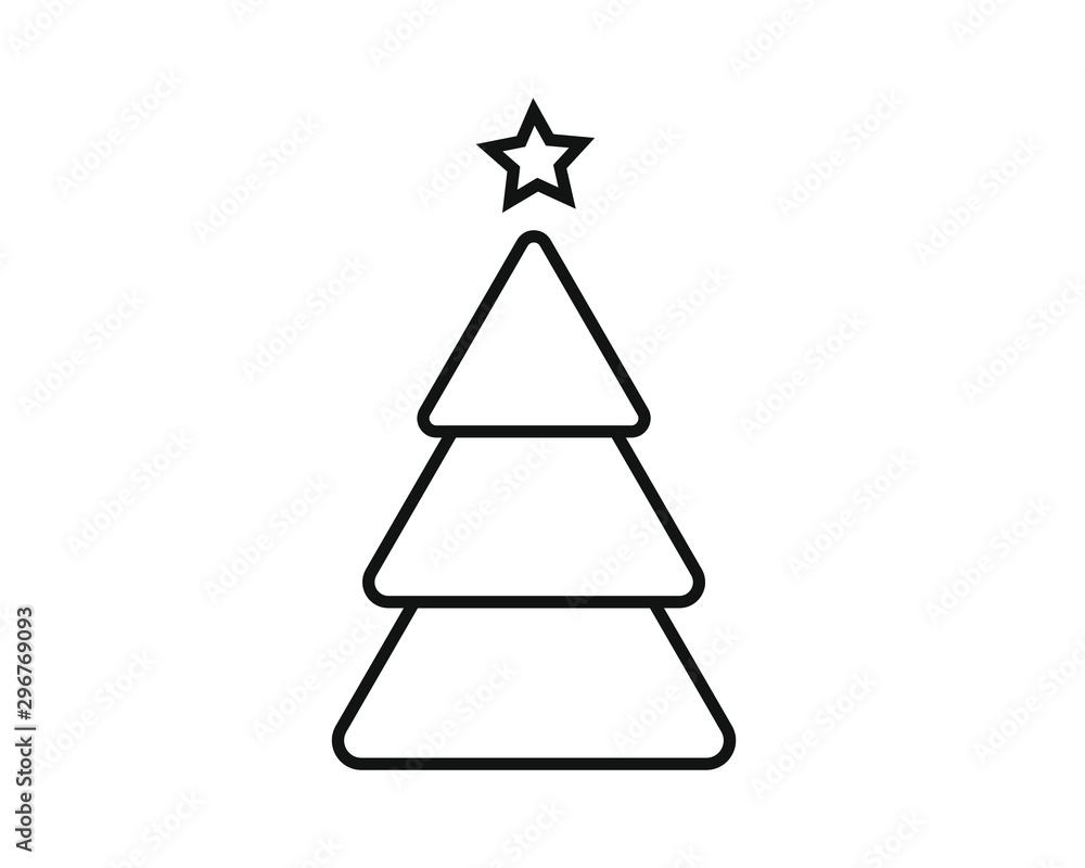 vector, simple icon with christmas tree shape vector, simple icon with christmas tree shape
