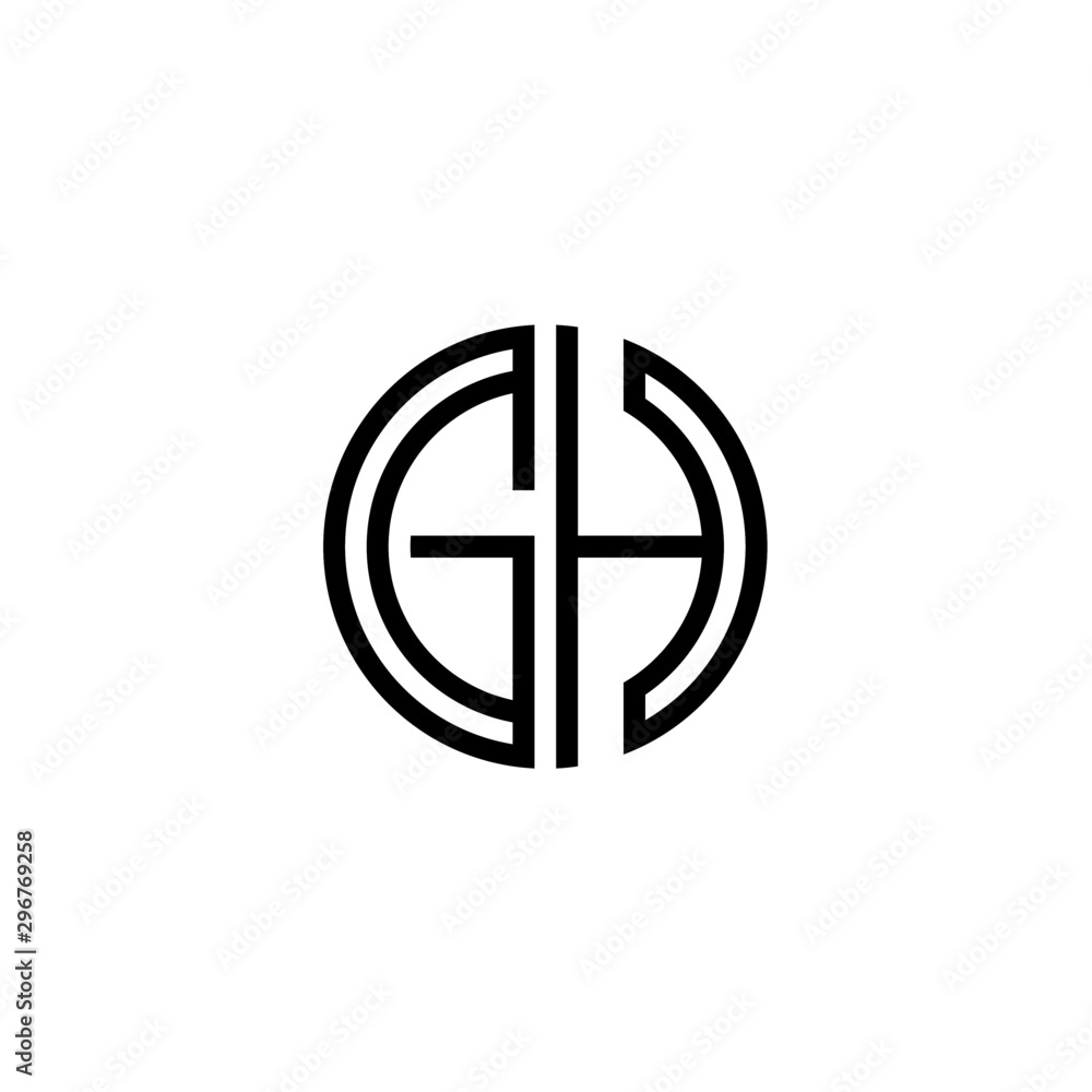Letter GH logo icon design template elements Letter GH logo icon design template elements