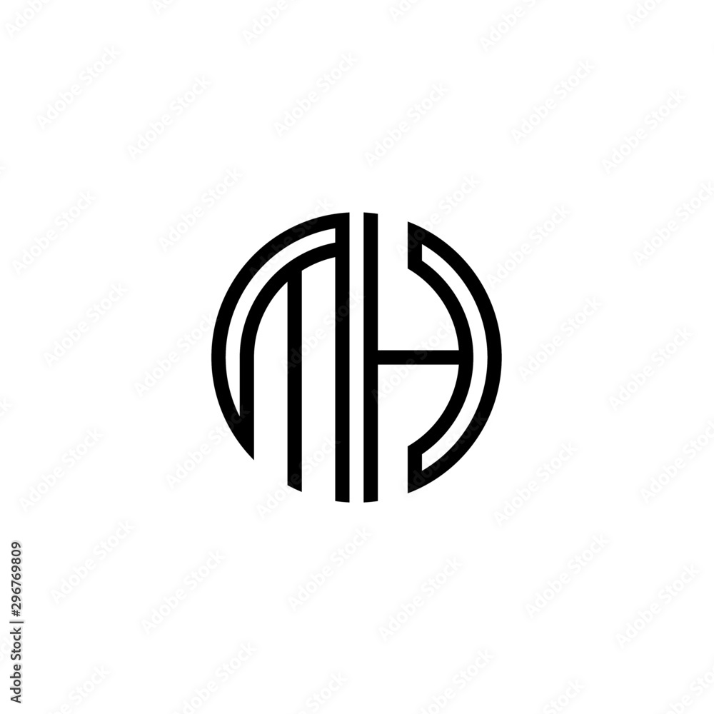 Letter MH logo icon design template elements Letter MH logo icon design template elements