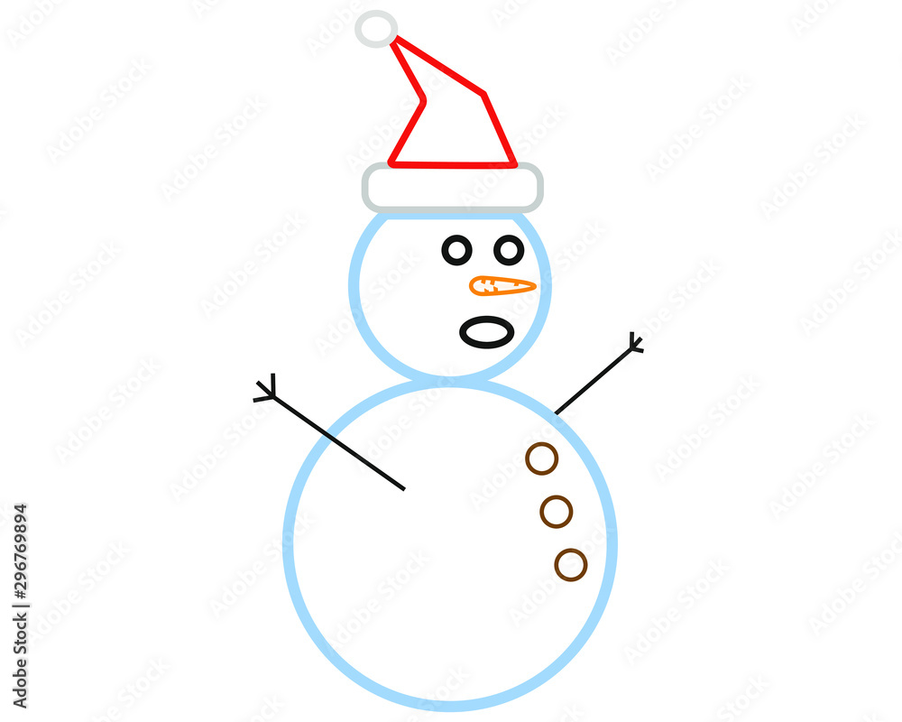 vector, simple icon with snowman shape vector, simple icon with snowman shape