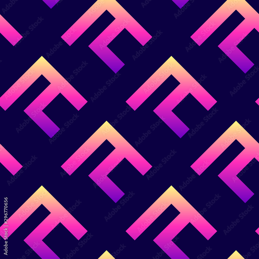 Abstract geometric shapes vector seamless pattern. Modern stylish wallpaper. Neon gradient elements background. Abstract geometric shapes vector seamless pattern. Modern stylish wallpaper. Neon gradient elements background.