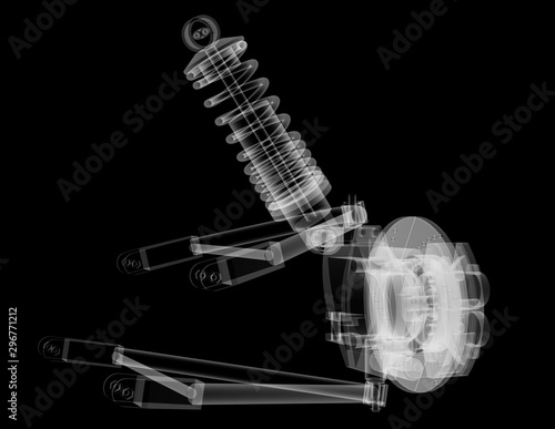 X-ray Car suspension and brake disk photo