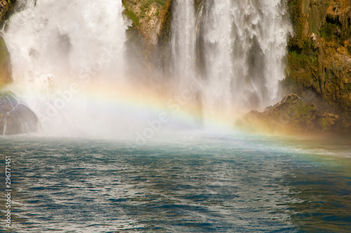 Rainbow at Duden Waterfall in Antalya