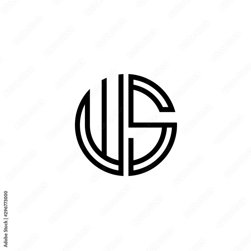 Letter WS logo icon design template elements Letter WS logo icon design template elements