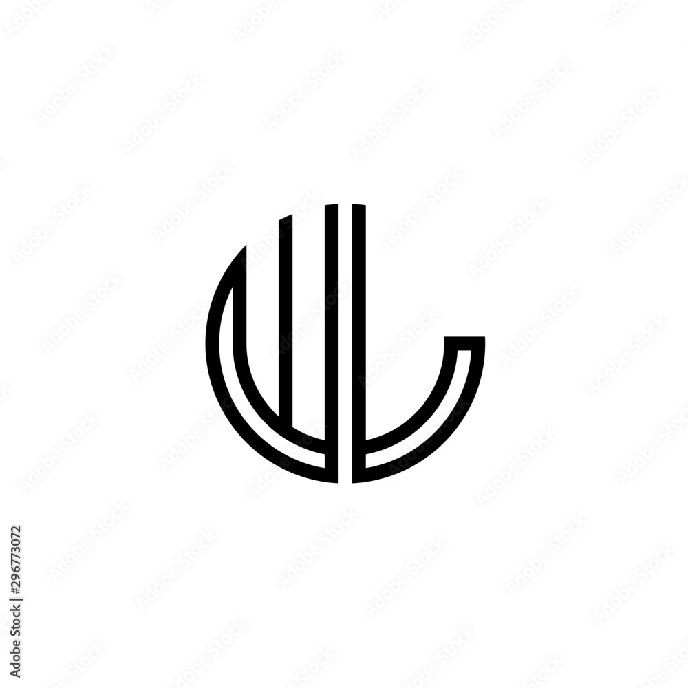 Letter WL logo icon design template elements Letter WL logo icon design template elements