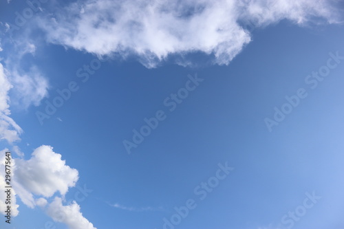 Blue sky in the air background