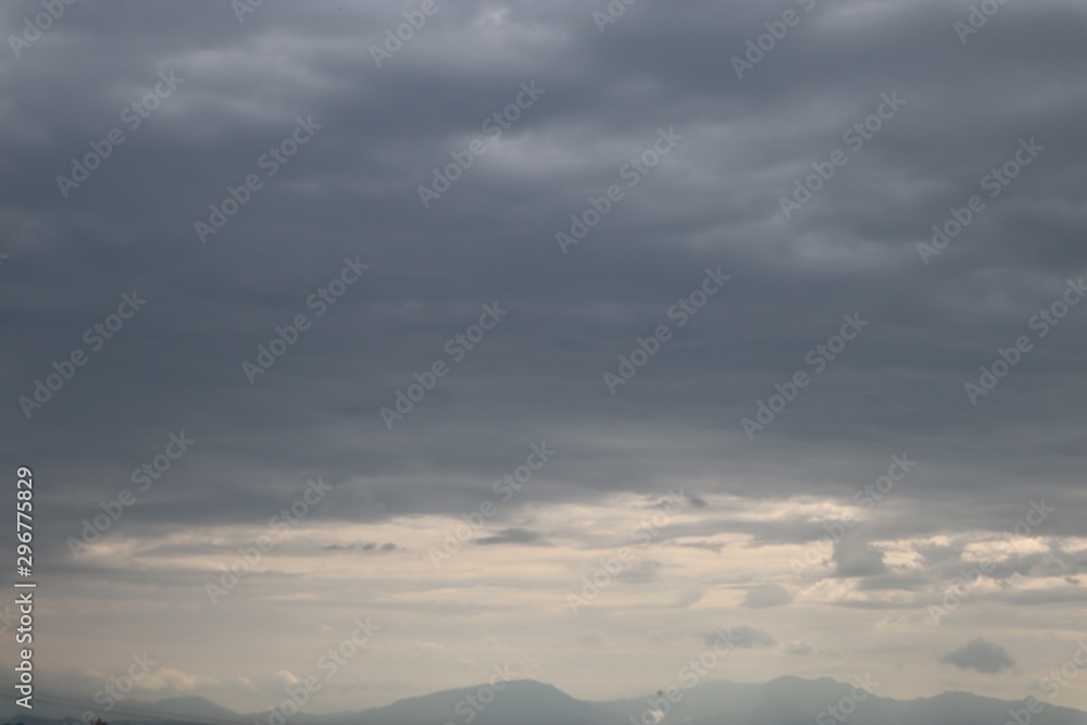 The natural background of gray sky The natural background of gray sky