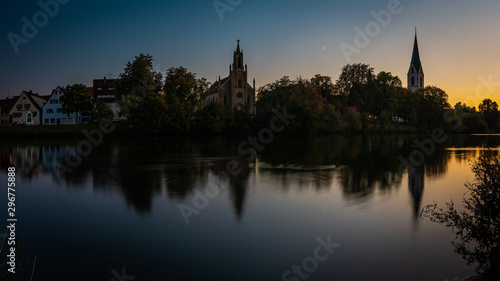 Sunset at the Neckar river, Rottenburg am Neckar / Germany