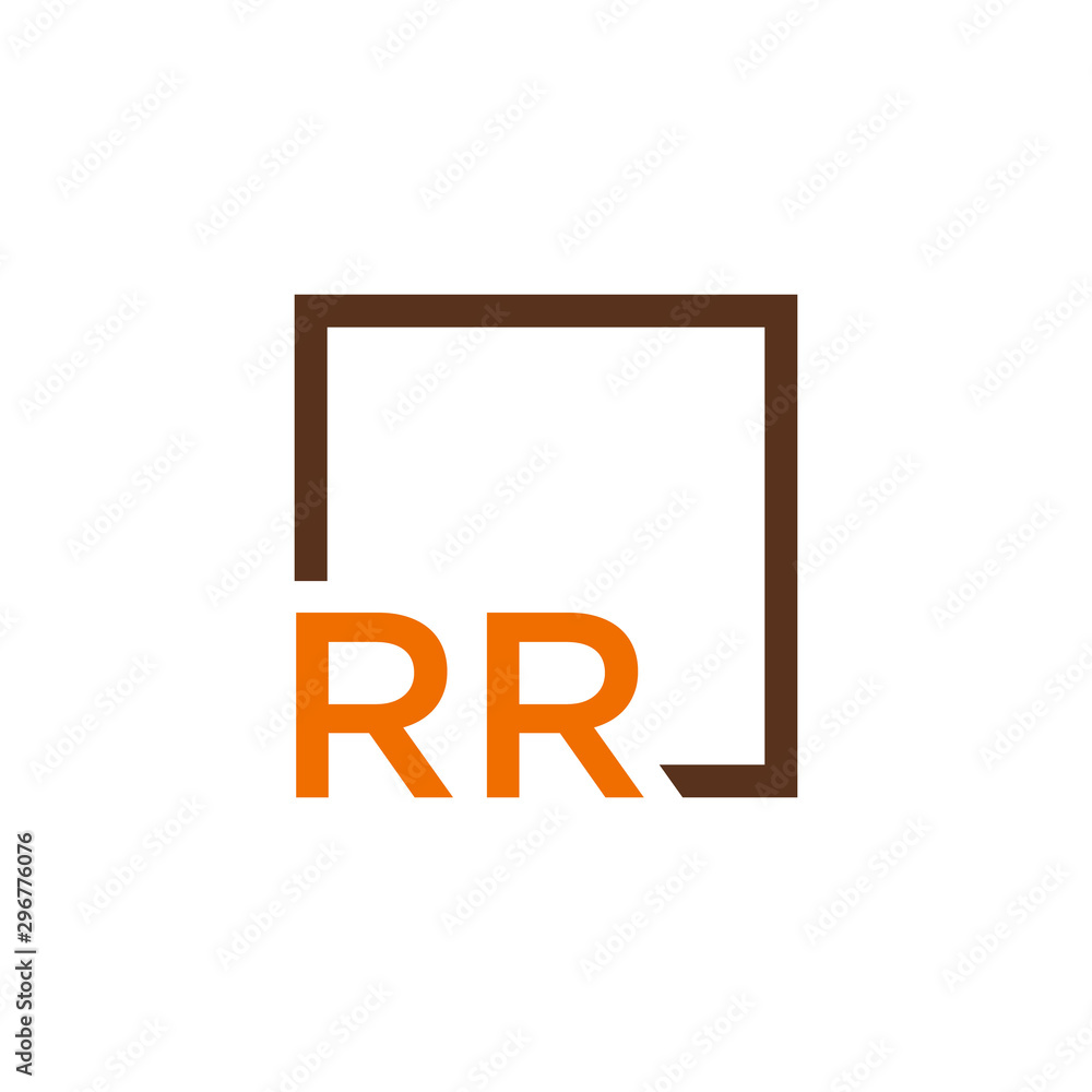 Letter RR Logo design with square frame line art. business consulting concept. studio,room,group icon. Suitable for business, consulting group company. - vector Letter RR Logo design with square frame line art. business consulting concept. studio,room,group icon. Suitable for business, consulting group company. - vector