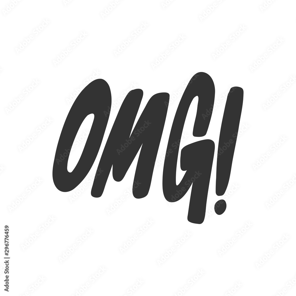 Omg. Sticker for social media content. Vector hand drawn illustration design. Omg. Sticker for social media content. Vector hand drawn illustration design.