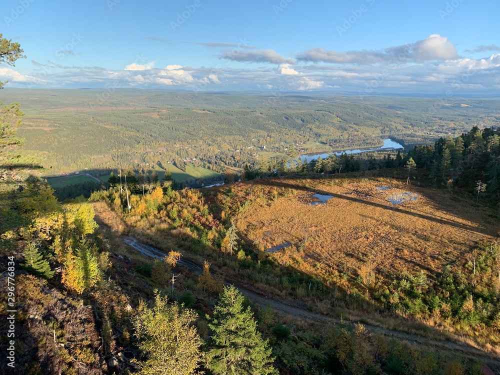 Naklejka premium view of the village