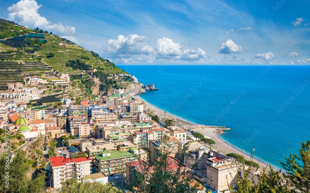 Obraz premium Maiori, Amalfi coast in province of Salerno, Campania, Italy.