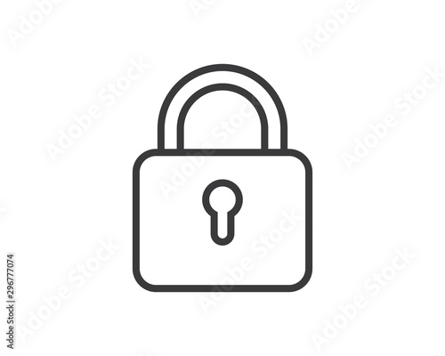 lock icon logo vector template