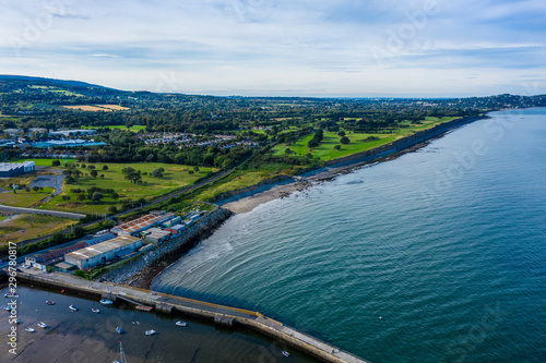 Wallpaper Mural Aerial view of Bray a coastal town in north County Wicklow, Ireland. Torontodigital.ca