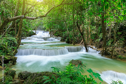 Huai Mae Khamin Waterfall level 1, Khuean Srinagarindra National Park, Kanchanaburi, Thailand © wirojsid