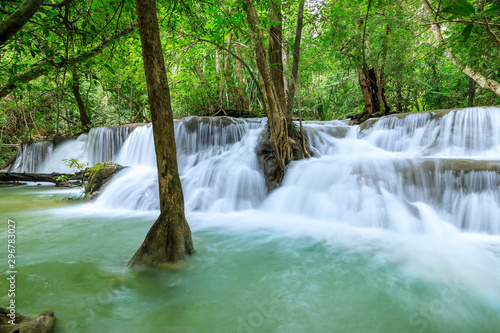 Huai Mae Khamin Waterfall level 7  Khuean Srinagarindra National Park  Kanchanaburi  Thailand