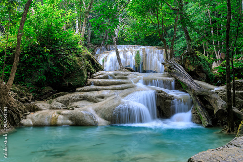 Waterfall level 2, Erawan National Park, Kanchanaburi, Thailand © wirojsid