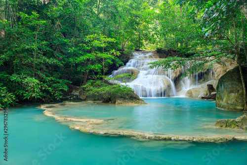 Waterfall level 1, Erawan National Park, Kanchanaburi, Thailand