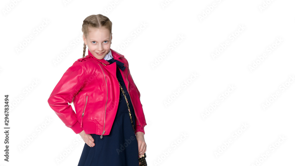 Portrait of a little girl close-up.Isolated on white background. Portrait of a little girl close-up.Isolated on white background.