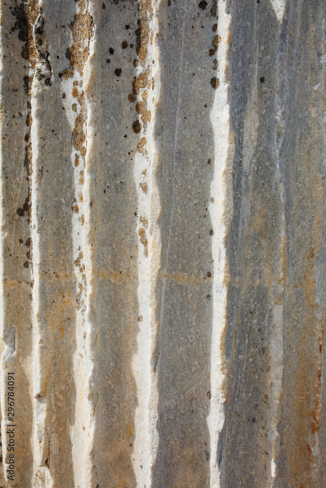 Beautiful and graceful ornament of columns, an element of buildings. Parts of the ruins and ruins of ancient antiquity. Beautiful and graceful ornament of columns, an element of buildings. Parts of the ruins and ruins of ancient antiquity.