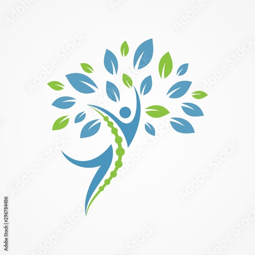 Abstract vector for healthcare design concept with people tree