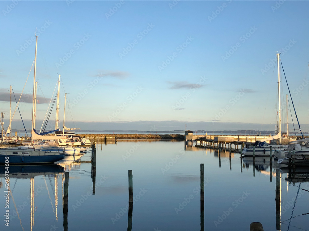 Obraz premium Silence at the port of Nibe, Denmark