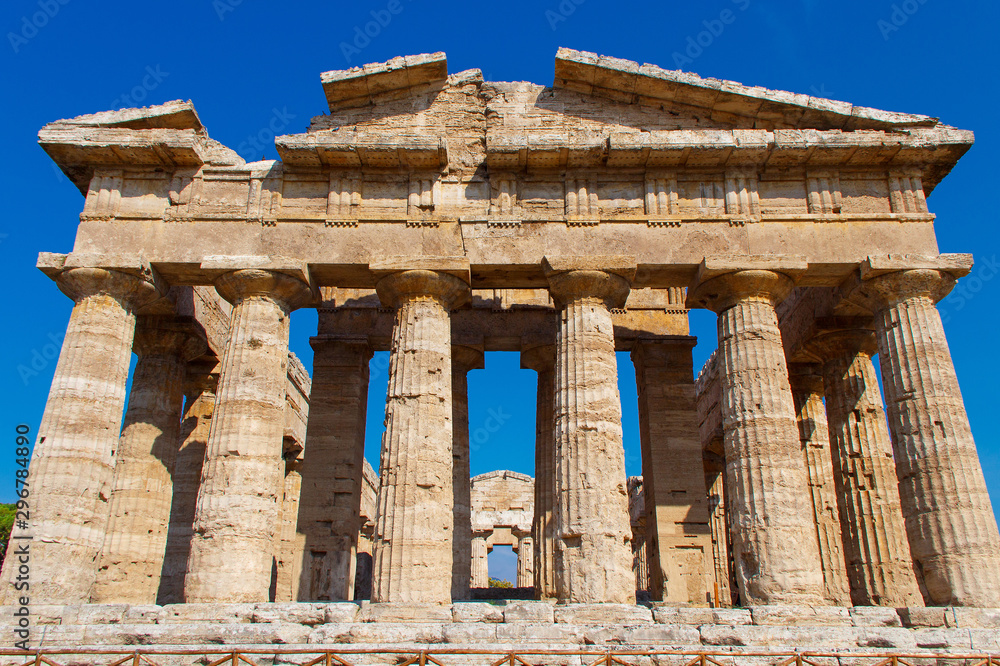 Fototapeta premium The greek Temple of Hera-II. Paestum, Italy