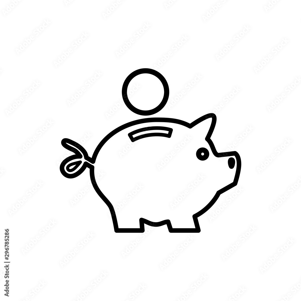 piggy bank icon vector flat style piggy bank icon vector flat style