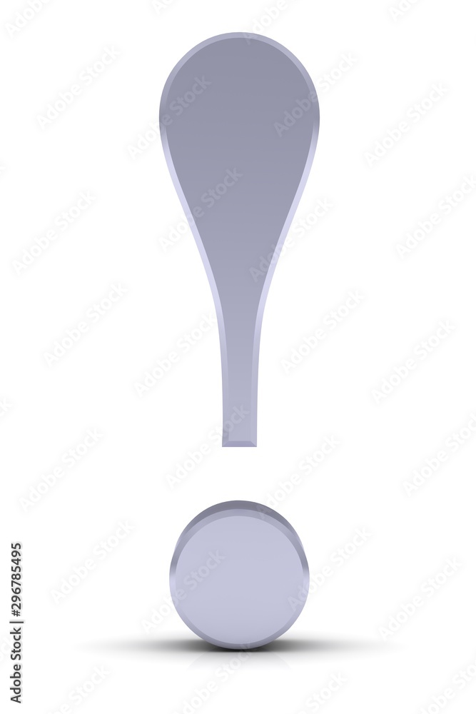 exclamation mark exclamation point silver 3d warning advice sign exclamation mark exclamation point silver 3d warning advice sign