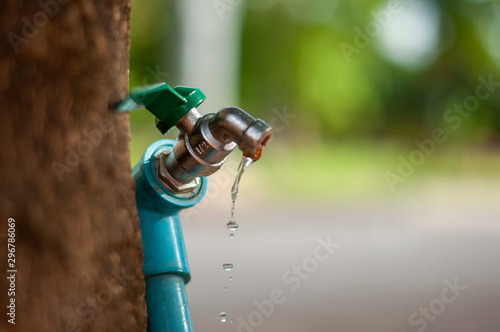 Water tap in the backyard